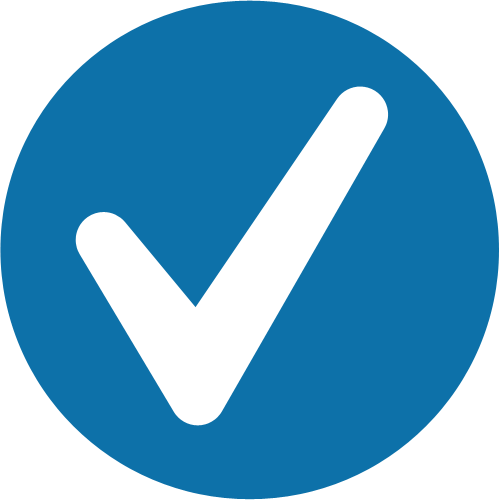 Blue tick icon